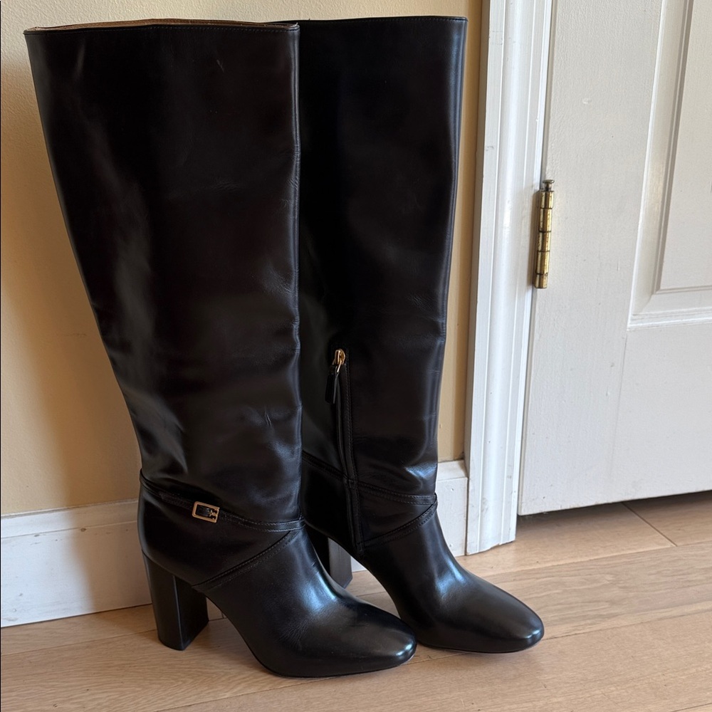 Tory Burch Classy Tall Black Heeled Boots